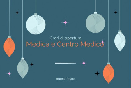 Orari di apertura dal 22 Dicembre al 6 Gennaio