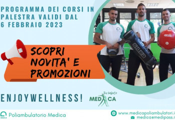 FITNESS MEDICO - PROMOZIONI E ORARI DEI CORSI DAL 6 FEBBRAIO 2023