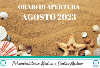 ORARI DI APERTURA AGOSTO 2023